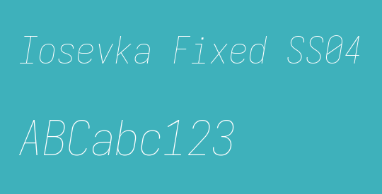 Iosevka Fixed SS04 Thin