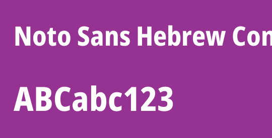 Noto Sans Hebrew Condensed ExtraBold