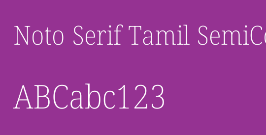 Noto Serif Tamil SemiCondensed ExtraLight