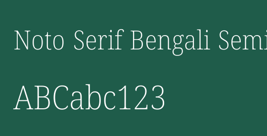 Noto Serif Bengali SemiCondensed ExtraLight