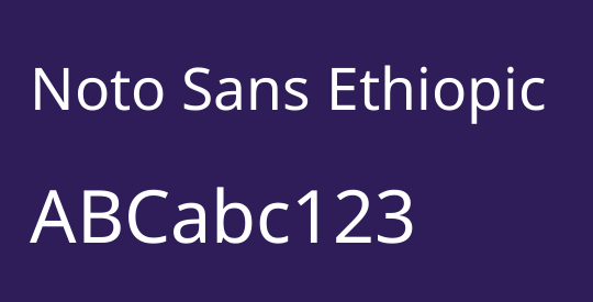 Noto Sans Ethiopic