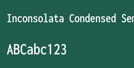 Inconsolata Condensed SemiBold
