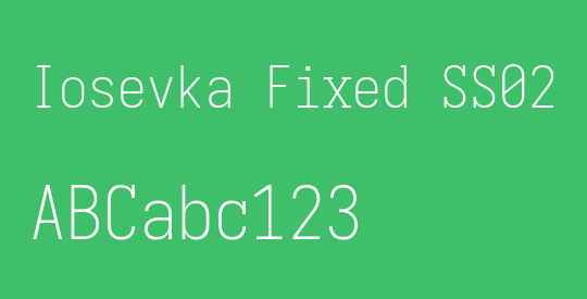 Iosevka Fixed SS02 Extralight