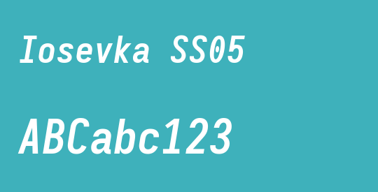 Iosevka SS05