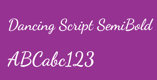 Dancing Script SemiBold