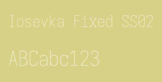 Iosevka Fixed SS02 Thin