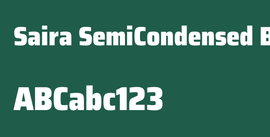 Saira SemiCondensed Black