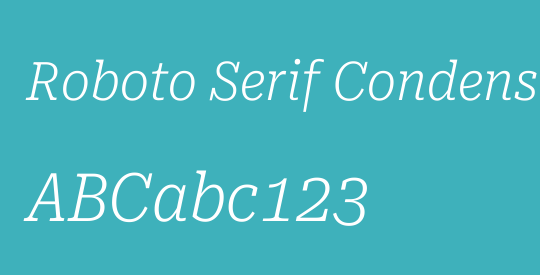 Roboto Serif Condensed ExtraLight