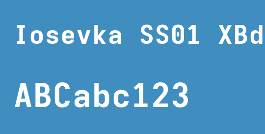 Iosevka SS01 XBdEx