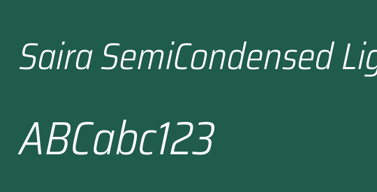 Saira SemiCondensed Light