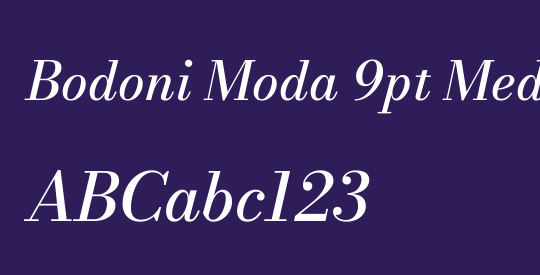 Bodoni Moda 9pt Medium