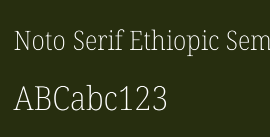 Noto Serif Ethiopic SemiCondensed ExtraLight
