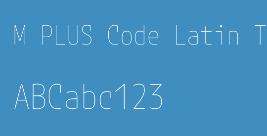 M PLUS Code Latin Thin