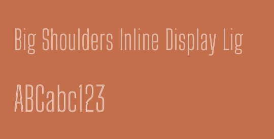 Big Shoulders Inline Display Light