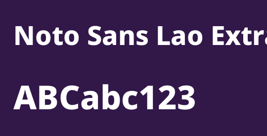 Noto Sans Lao ExtraBold