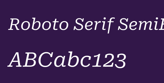 Roboto Serif SemiExpanded
