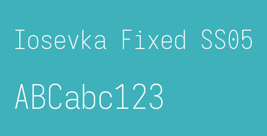 Iosevka Fixed SS05 Extralight