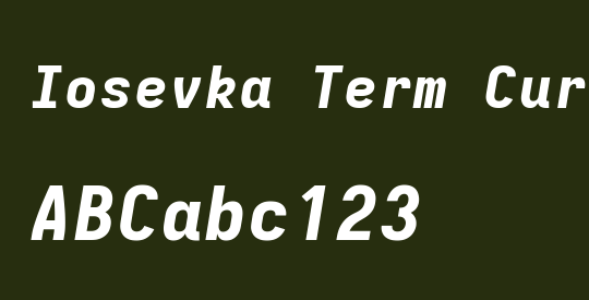 Iosevka Term Curly HvEx