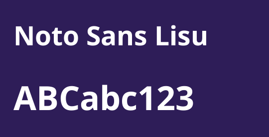 Noto Sans Lisu