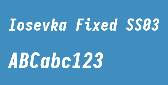 Iosevka Fixed SS03 Heavy