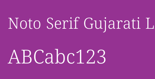 Noto Serif Gujarati Light