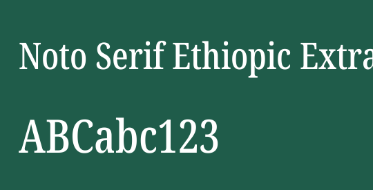 Noto Serif Ethiopic ExtraCondensed Medium