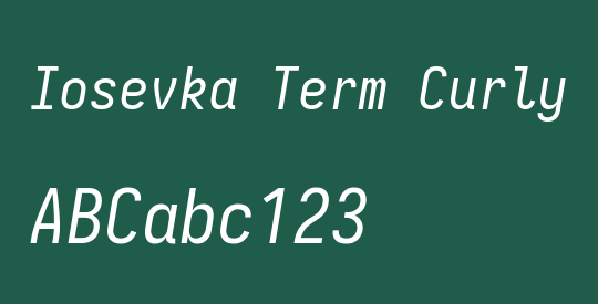 Iosevka Term Curly