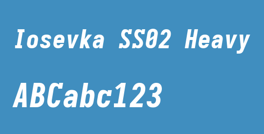 Iosevka SS02 Heavy Oblique