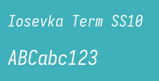 Iosevka Term SS10