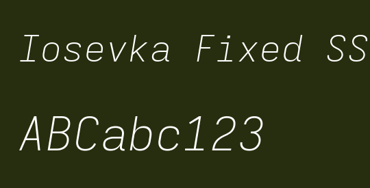 Iosevka Fixed SS06 XLtEx