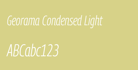 Georama Condensed Light