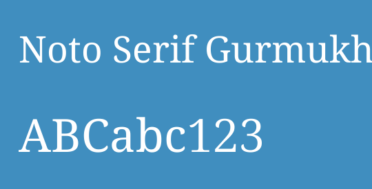 Noto Serif Gurmukhi
