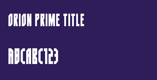 Orion Prime Title