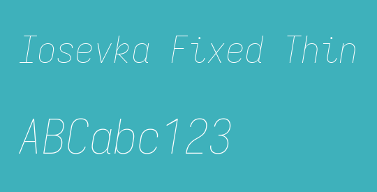 Iosevka Fixed Thin