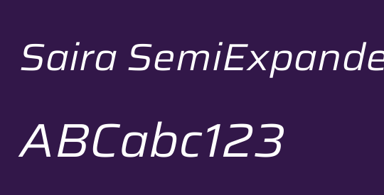Saira SemiExpanded