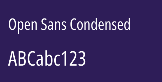Open Sans Condensed