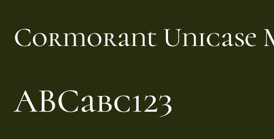 Cormorant Unicase Medium