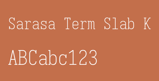 Sarasa Term Slab K Xlight
