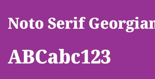 Noto Serif Georgian SemiCondensed Black