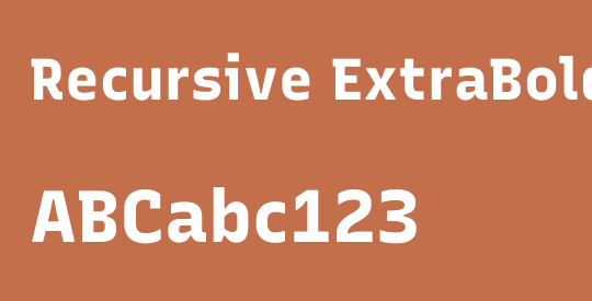 Recursive ExtraBold