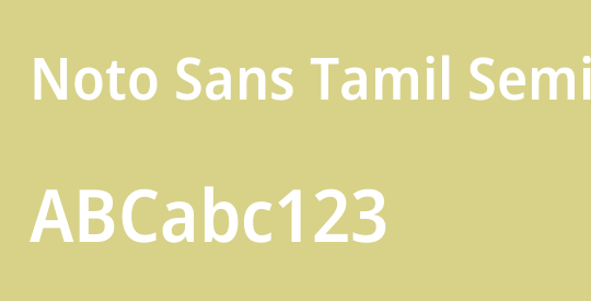 Noto Sans Tamil SemiCondensed SemiBold