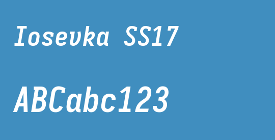 Iosevka SS17