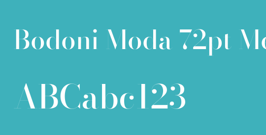 Bodoni Moda 72pt Medium