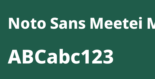 Noto Sans Meetei Mayek ExtraBold