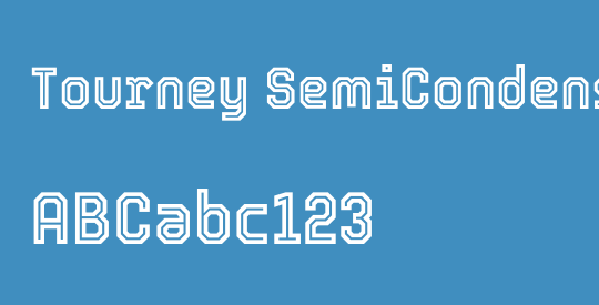 Tourney SemiCondensed SemiBold