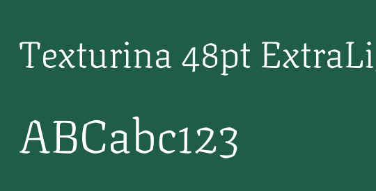 Texturina 48pt ExtraLight