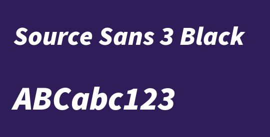 Source Sans 3 Black