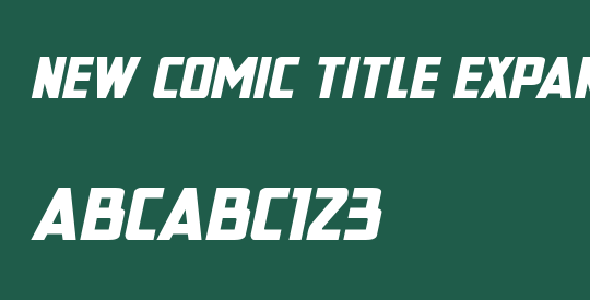 New Comic Title Expanded Ital