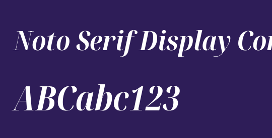 Noto Serif Display Condensed
