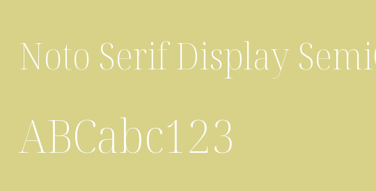 Noto Serif Display SemiCondensed ExtraLight